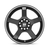 Motegi MR116 FS5 18x8 +45 Gloss Black Machined Flange premium Euro wheel