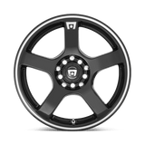 Motegi MR116 FS5 15x6.5 +40 Gloss Black Machined Flange premium Euro wheel