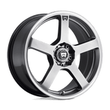 Motegi MR116 FS5 18x9 +45 Dark Silver Machined Flange premium Euro wheel