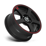 Motegi MR116 FS5 18x8 +45 Matte Black Red Racing Stripe 5x100 premium sport wheel