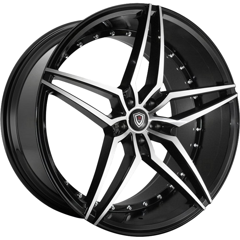 Marquee Luxury M3259 Black with Machined Spoke Faces Wheel