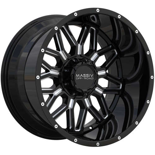 Massiv Offroad OR1 Gloss Black with Milled Spoke Edges