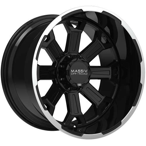 Massiv Offroad OR2 Gloss Black with a Machined Outer Lip