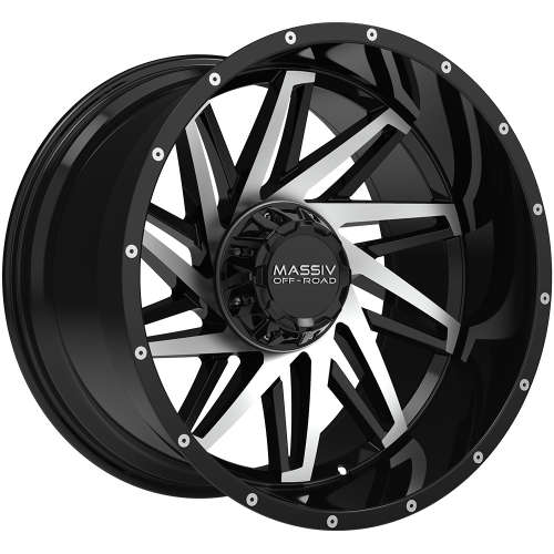 Massiv Offroad OR3 Gloss Black with Machined Spoke Faces