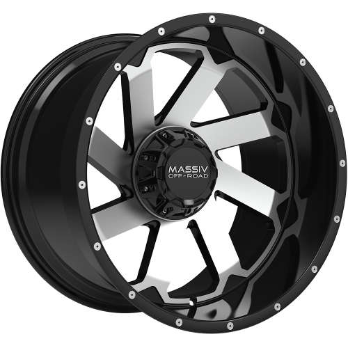 Massiv Offroad OR4 Gloss Black with a Machined Spoke Face