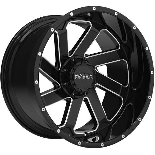 Massiv Offroad OR4 Satin Black with Milled Spoke Edges
