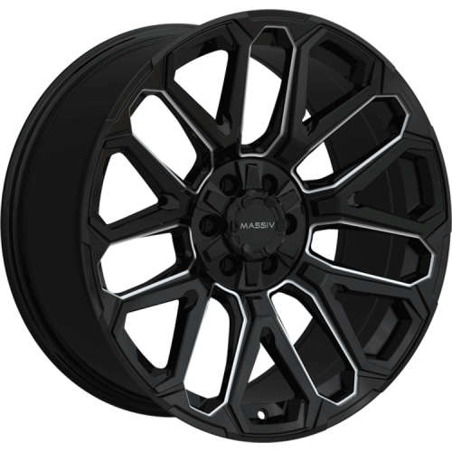 Massiv Offroad OR5 Gloss Black with Milled Spoke Windows