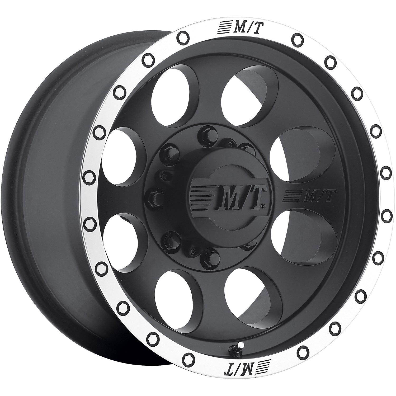Mickey Thompson Classic Baja Lock Matte Black with Simulated Beadlock Wheel