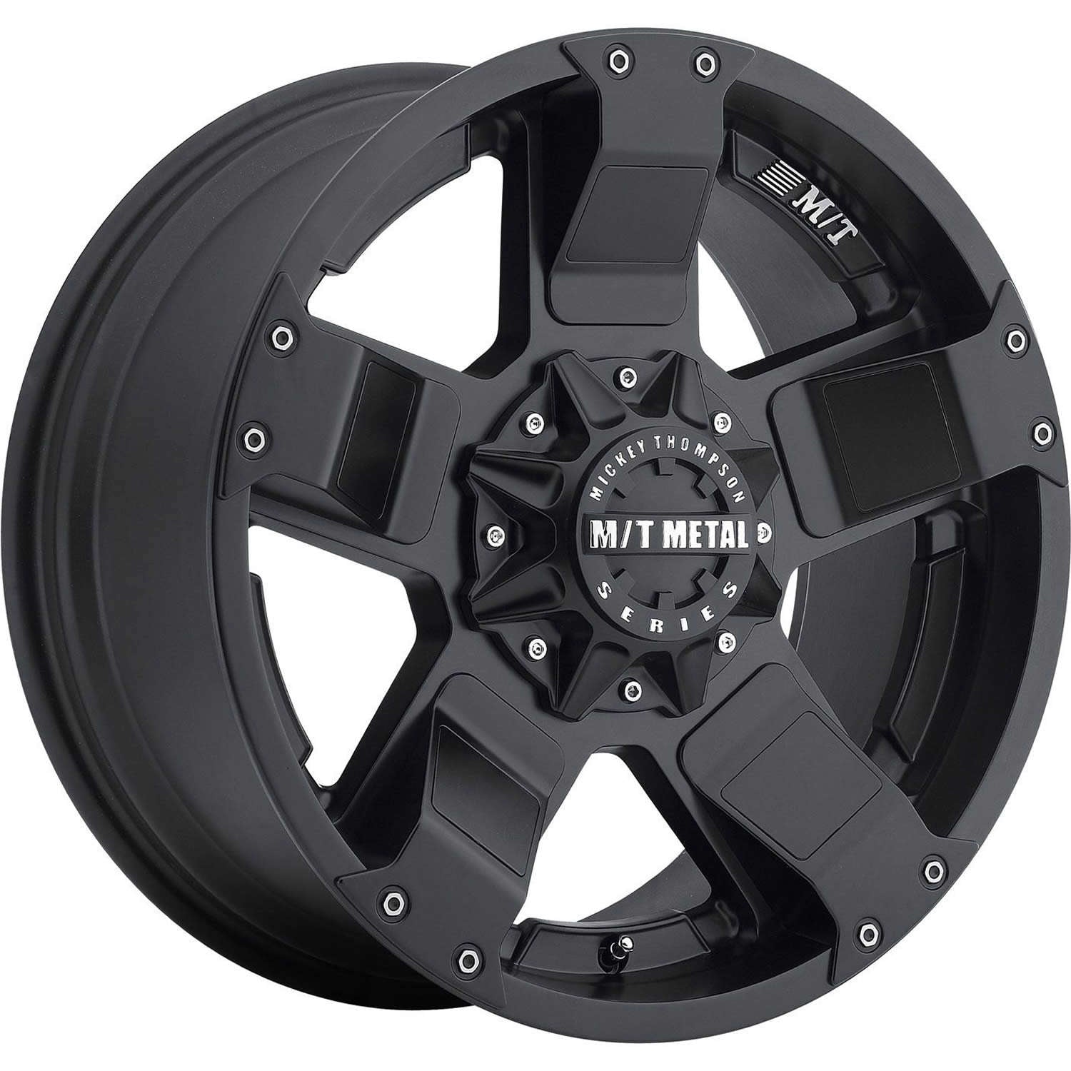 Mickey Thompson MM-245 Flat Black with Removable Black Inserts