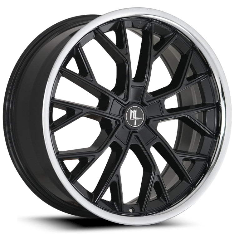 Modern Luxury MLF15 Gloss Black with a Stainless Steel Lip