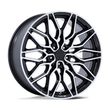 Niche Calabria 5 22x10.5 +18 Gloss Black Machined Spoke Faces premium wheel