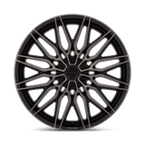 Niche 1PC Calabria 6 20x9.5 +30mm Matte Black with Machined Spokes and Smoke Tint