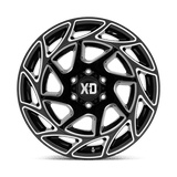 XD XD860 20x12 -44mm Gloss Black with Milled Spokes