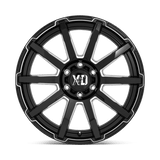 XD XD847 Outbreak 17x9 Gloss Black Milled premium truck wheel 6x114.3