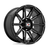 XD XD847 20x10 +12mm Gloss Black with Milled Spokes and Lip Edge