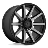 XD XD847 22x10 +12mm Satin Black with Machined Spoke Faces and a Gray Tint