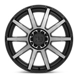 XD XD847 22x10 +12mm Satin Black with Machined Spoke Faces and a Gray Tint