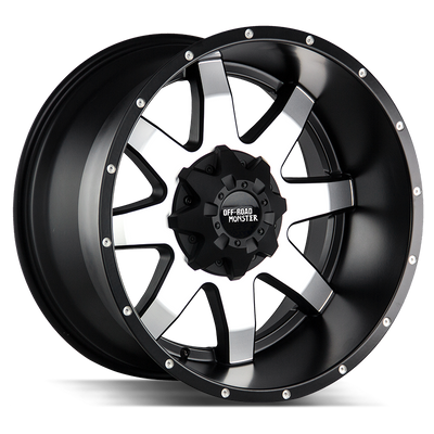 Off Road Monster M08 Black Machined wheel