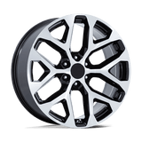 Performance Replicas 177 20x9 +24 Gloss Black Machined premium truck wheel