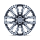 Performance Replicas 225 22x9 +28mm Gloss Gunmetal Gray with Chrome Inserts and Machined Detailing