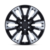 Performance Replicas 225 22x9 +28mm Gloss Black with Chrome Inserts and Machined Detailing