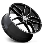 Petrol P5C 19x8 +40 Gloss Black Machined Spoke Faces Outer Lip Ring premium Euro wheel
