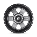 Fuel 1PC Podium 20x9 +20mm Matte Gunmetal Gray with Black Lip and Simulated Beadlock