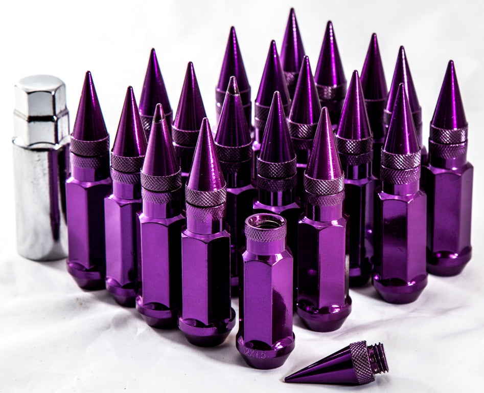 Wheel Installation Kit set: (Includes Spike Lug nuts, Key & Centering rings for 4 Wheels)