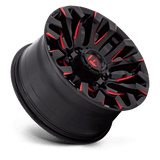 Fuel 1PC D829 QUAKE 18x9 +1mm Gloss Black Milled Red Tint