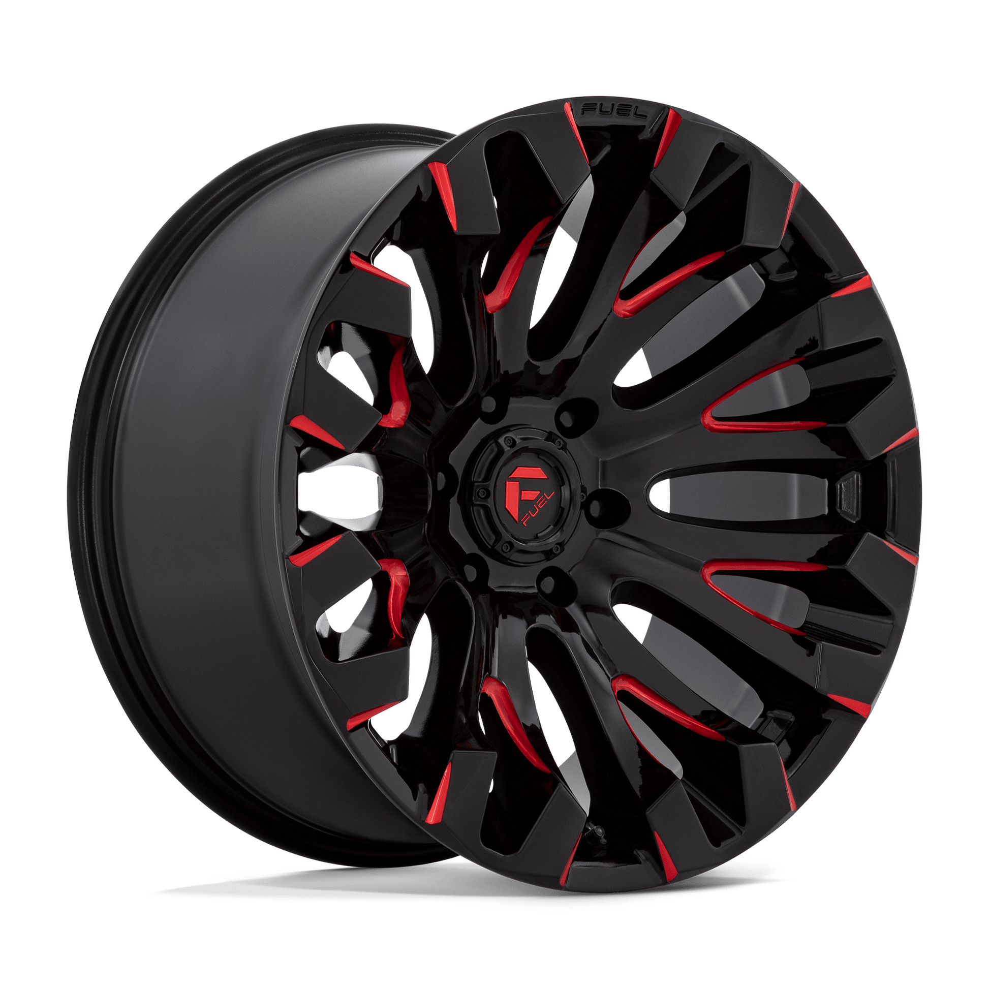 Fuel 1Pc D829 Quake Gloss Black Milled Red Tint