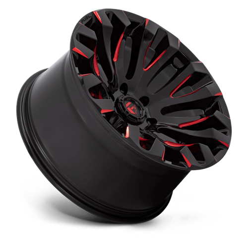 Fuel 1PC D829 QUAKE 20x9 +1 Gloss Black Milled Red Tint