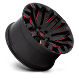 Fuel 1PC D829 QUAKE 18x9 +1mm Gloss Black Milled Red Tint (5x150)