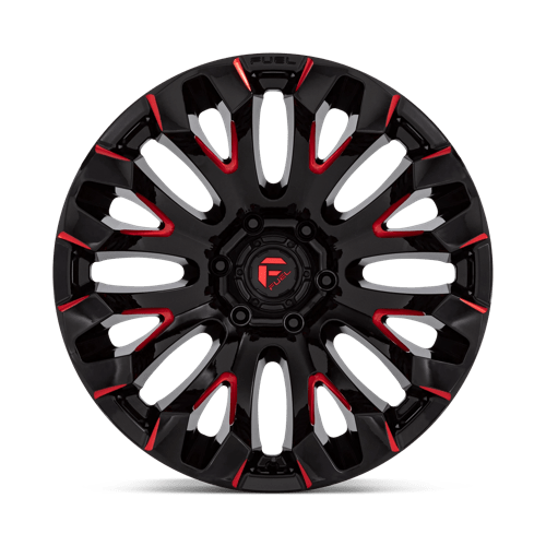 Fuel 1PC D829 QUAKE 20x9 +1 Gloss Black Milled Red Tint