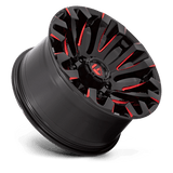 Fuel 1PC D829 QUAKE 20x10 -18mm Gloss Black Milled Red Tint