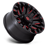 Fuel 1PC D829 QUAKE 20x9 +1mm Gloss Black Milled Red Tint