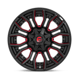 Fuel 1PC D712 RAGE 20x10 -18mm Gloss Black Red Tinted Clear