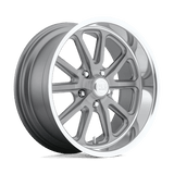 US Mag Rambler 18x7 Gray with Polished Lip classic styled wheel