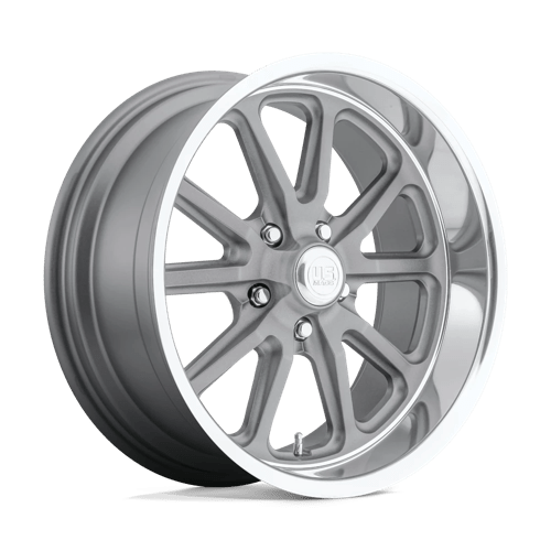 US Mag 1PC U111 RAMBLER 18x7 +1 Textured Gray with Diamond Cut Lip