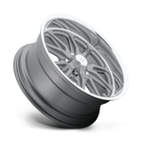 US Mag 1PC U111 RAMBLER 17x8 +1mm Matte Gun Metal Machined (5x127)