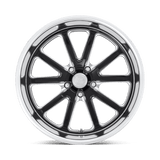 US Mag Rambler 18x7 +1 Gloss Black milled spoke windows polished lip classic wheel