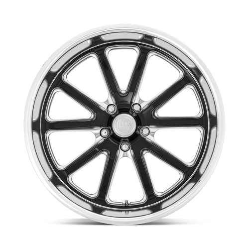 US Mag 1PC Rambler 18x7 +1 Gloss Black with Milled Spoke Windows and a Polished Lip