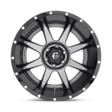 Fuel 2PC D238 RAMPAGE 22x12 -44mm Matte Gun Metal Black Lip