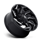 Fuel D753 Reaction 20x9 Gloss Black Milled premium heavy-duty truck wheel