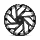 Fuel UTV D753 Reaction 24x7 Gloss Black Milled UTV wheel