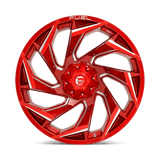 Fuel 1PC D754 REACTION 24x12 -44mm Candy Red Milled