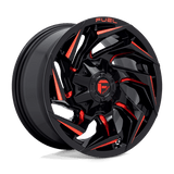 Fuel 1PC D755 REACTION 18x9 +1mm Gloss Black Milled With Red Tint