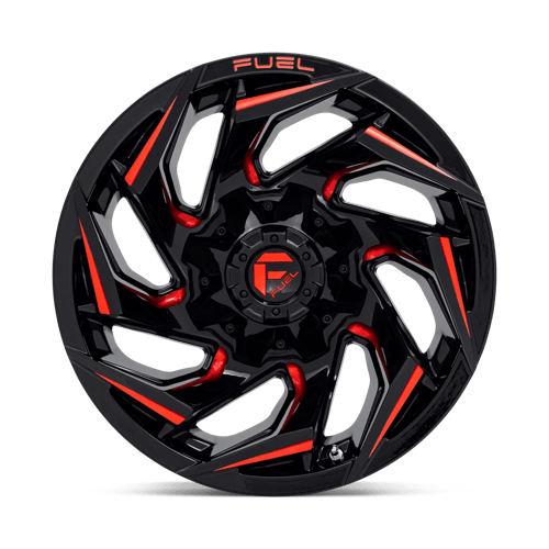 Fuel 1PC D755 Reaction 20x9 8mm Gloss Black Milled With Red Tint – TFS ...