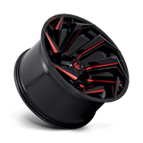 Fuel 1PC D755 REACTION 22x12 -44mm Gloss Black Milled with Red Tint