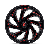 Fuel 1PC D755 REACTION 22x12 -44mm Gloss Black Milled with Red Tint