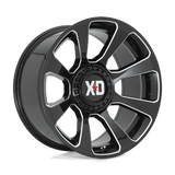 XD XD854 20x9 +18mm Gloss Black with Milled Spokes